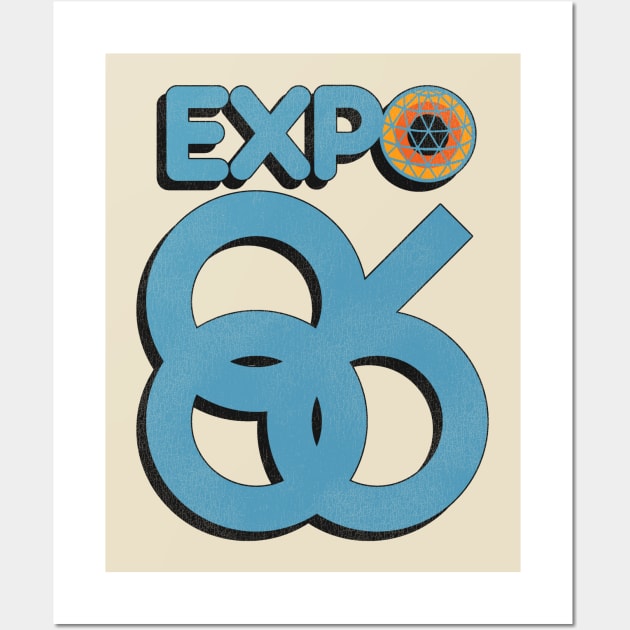 Retro Defunct Expo 86 World's Fair Vancouver Canada Wall Art by darklordpug